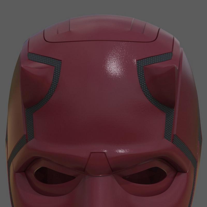 3D打印模型：DareDevil头盔|DareDevil Helmet – 3D Print Model STL