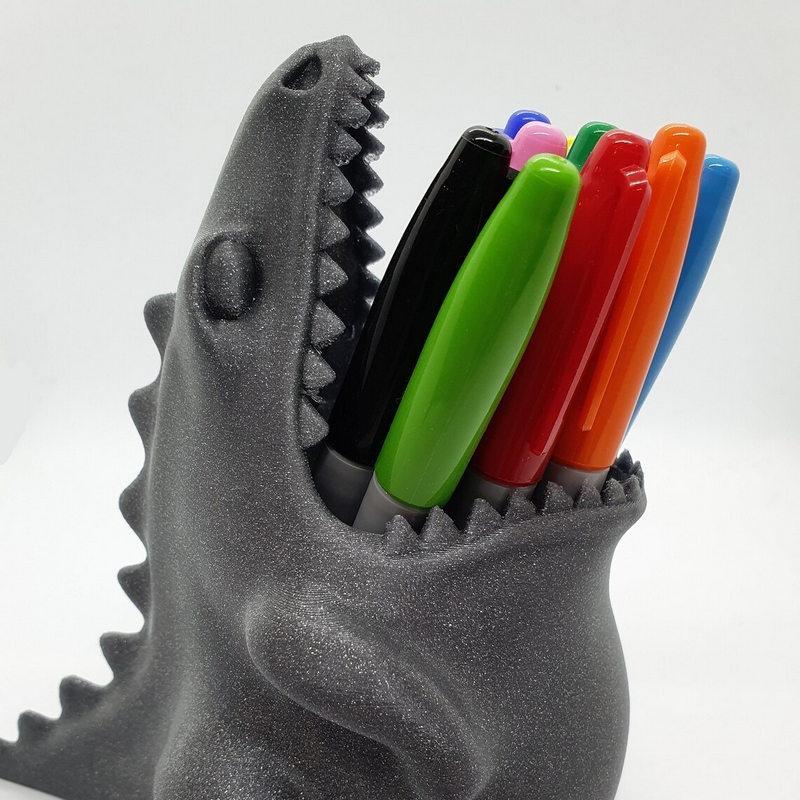 恐龙贪吃笔筒——3D打印模型|Dinosaur Gluttonous Pencil Holder – 3D Print Model STL