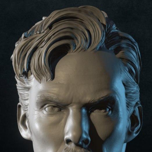 奇异博士 Marvel 3D打印模型|Dr Strange Head Marvel – 3D Print Model STL
