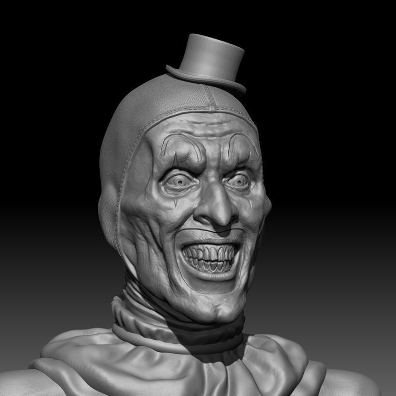 艺术恶作剧玩偶3D打印模型|Art The Clown Terrifier Bust – 3D Print Model STL