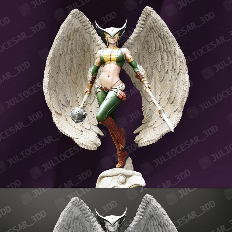 Hawk Girl 3D打印模型|Hawk Girl – juliooka – 3D Print Model STL