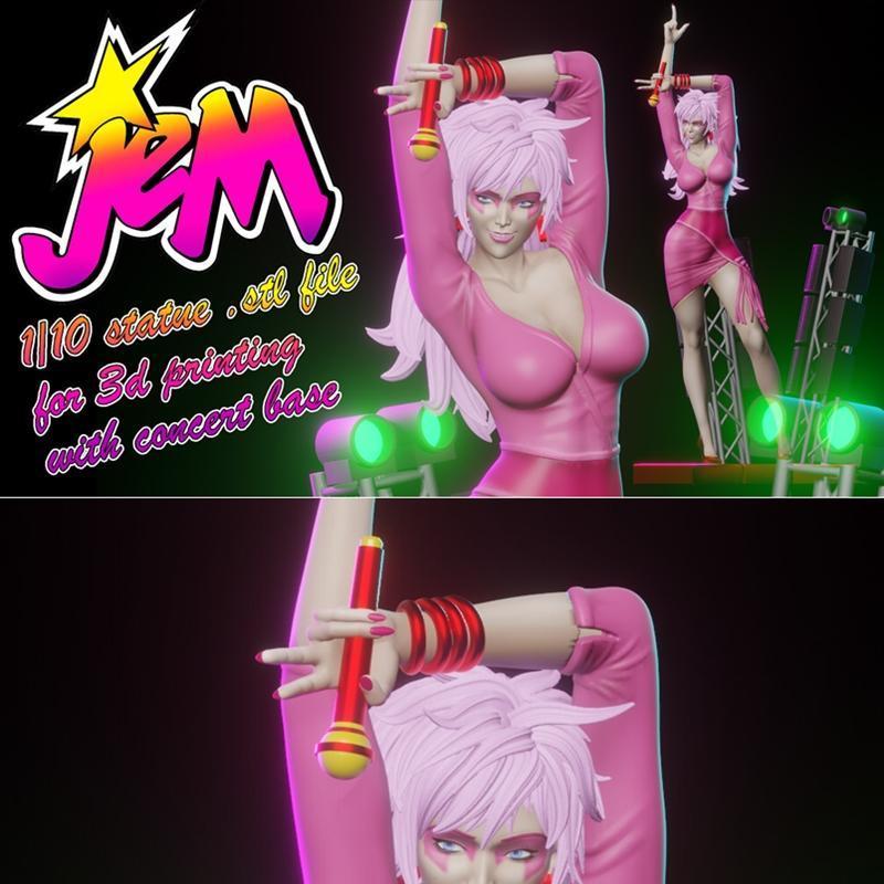 Jem与幻影乐队 3D打印模型|Jem and the Holograms – 3D Print Model STL