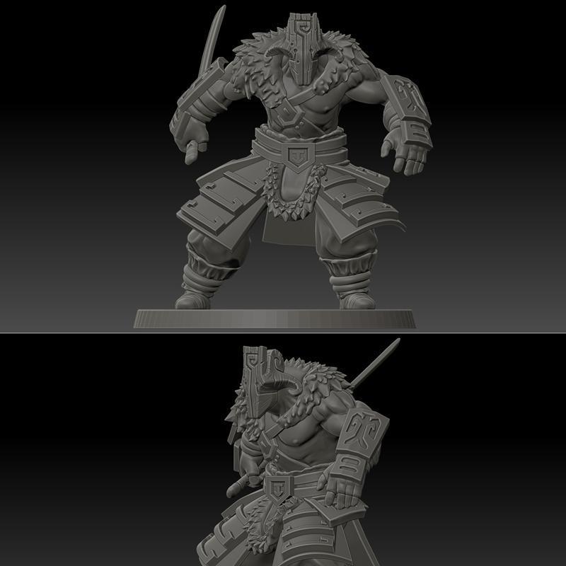 DOTA2 地狱火战士 3D打印模型|Dota 2 – Juggernaut – 3D Print Model STL