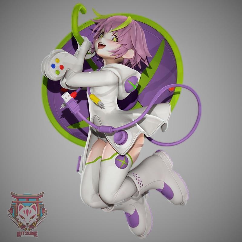 Xbox 360少女 3D打印模型|Xbox 360 Girl – 3D Print Model STL