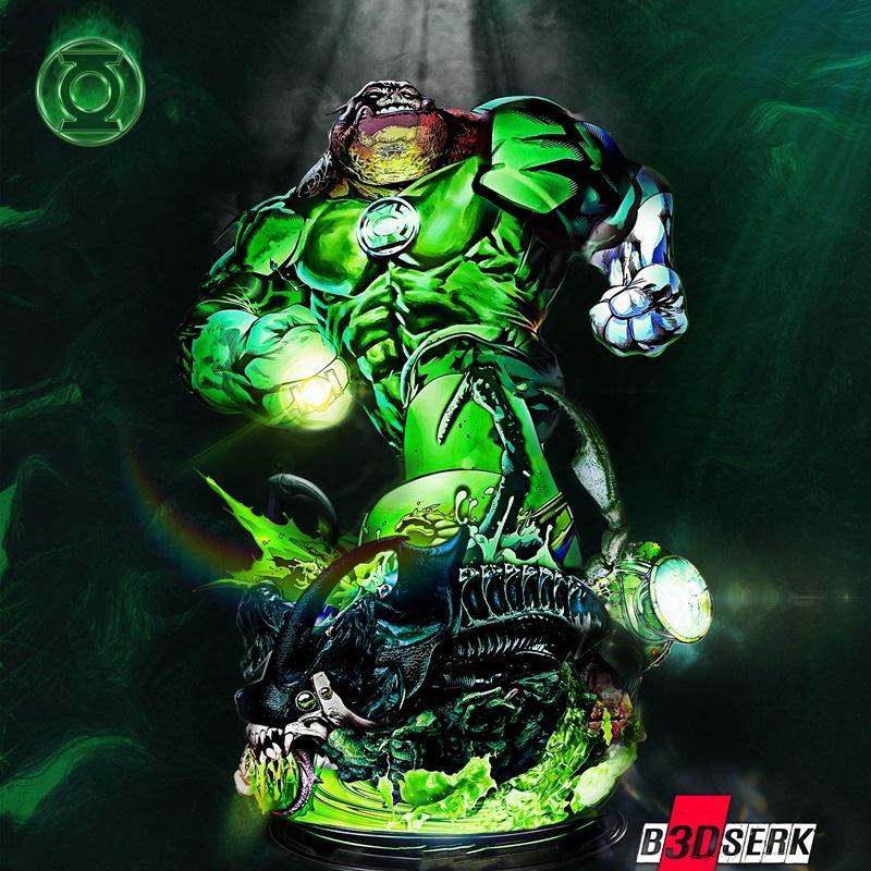 B3DSERK - 金格沃雕像 - 3D打印模型|B3DSERK – Kilowog Statue – 3D Print Model STL