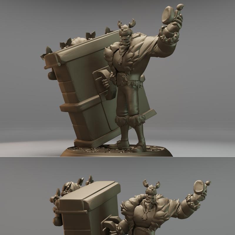 暴雪圣诞老人——英雄联盟3D打印模型|Braum Santa Claus – League of legends – 3D Print Model STL