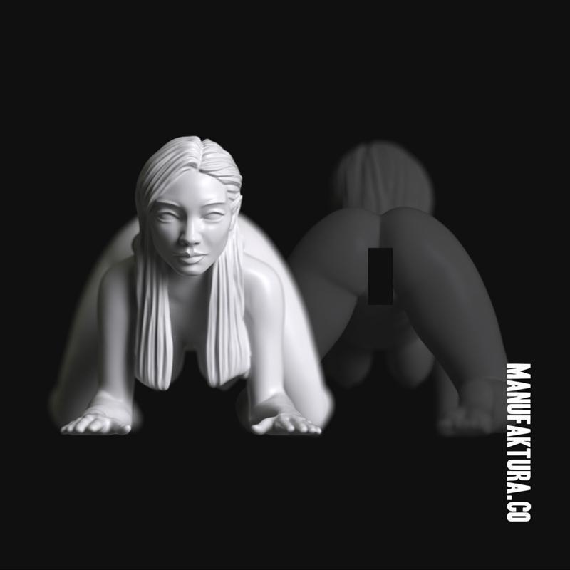 系列12a - 女囚奴隶角色 - 3D打印模型|Sub Series 12a – Naked Female Prisoner Slave – 3D Print Model STL