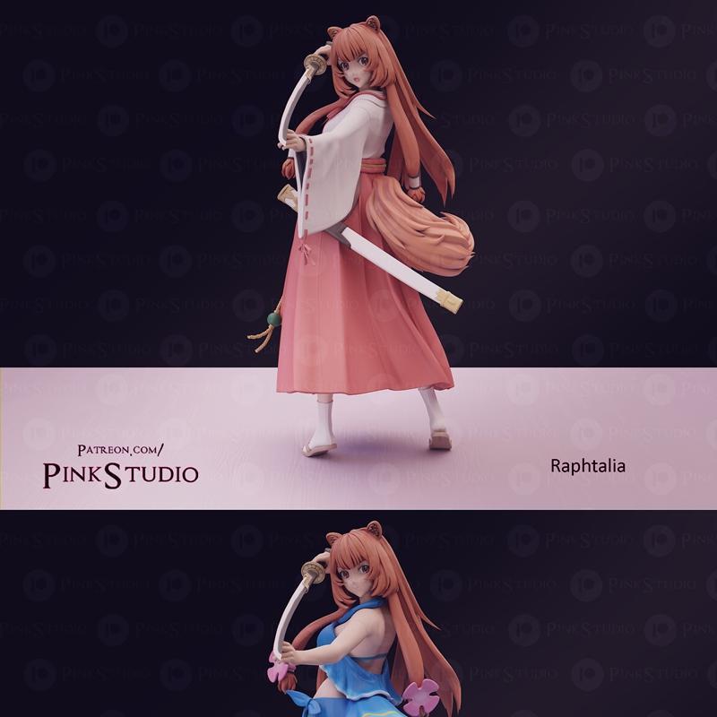 Pink Studio - Raphtalia 3D打印模型|Pink Studio – Raphtalia – 3D Print Model STL