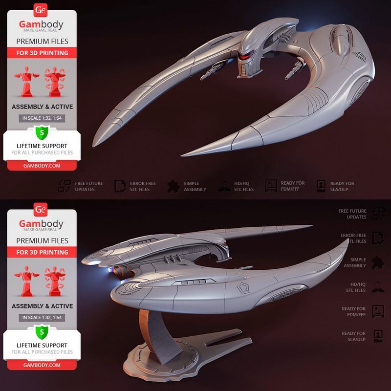 Gambody - 现代赛博战士 - 3D打印模型|Gambody – Modern Cylon Raider – 3D Print Model STL