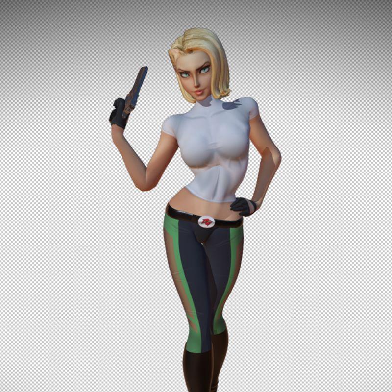 Danger Girl 阿比·查斯 3D打印模型|Danger Girl Abbey CHASE – 3D Print Model STL