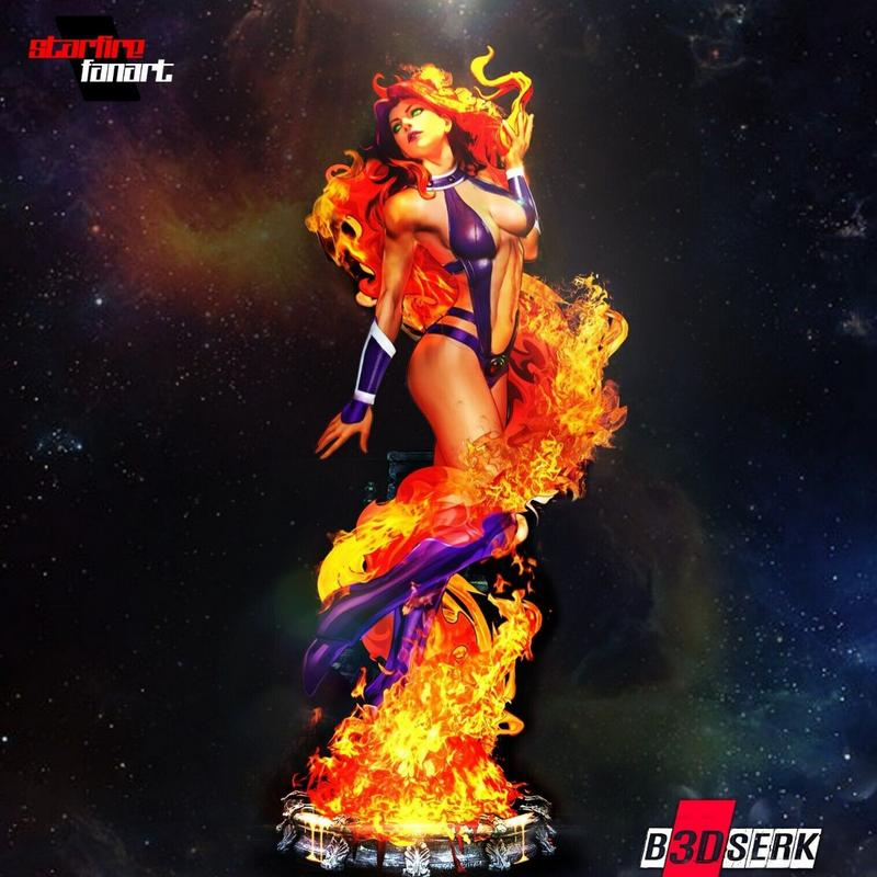 StarFire – 3D打印模型：动漫游戏角色雕塑|StarFire – 3D Print Model STL