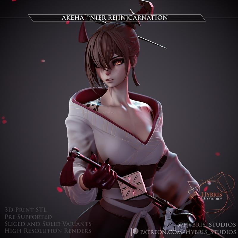 Akeha - Nier 重制版 - 3D打印模型|Akeha – Nier Reincarnation – Hybris Studios – 3D Print Model STL