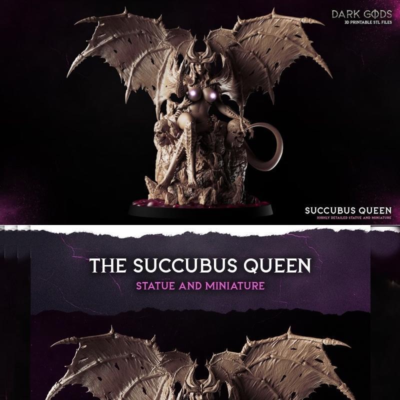 暗神系列-女妖女王-3D打印模型|Dark Gods – Succubus Queen – 3D Print Model STL