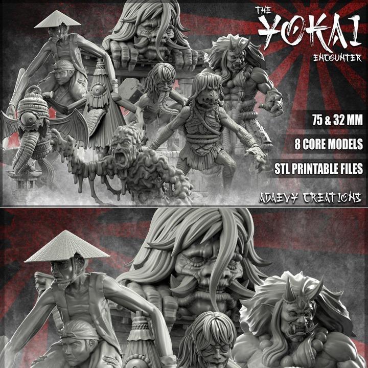 鬼怪邂逅——3D打印模型|Yokai Encounter – 3D Print Model STL