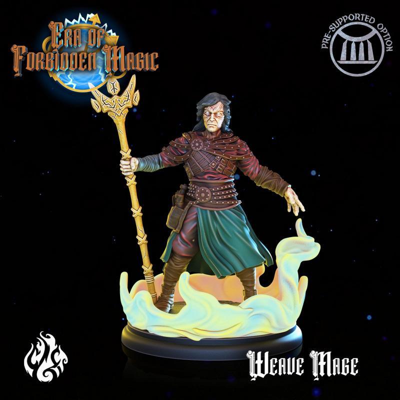 禁魔时代·织魔者1号 3D打印模型|Crippled God Foundry – Era of Forbidden Magic – Weave Mage 1 – 3D Print Model STL
