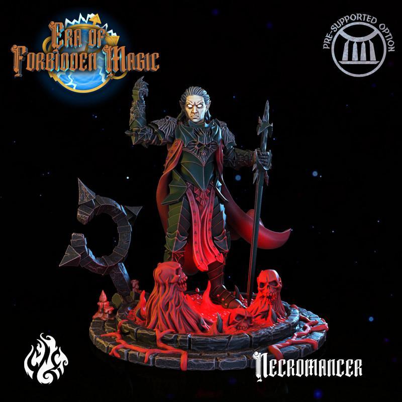 禁魔时代·咒术师 3D打印模型|Crippled God Foundry – Era of Forbidden Magic – Necromancer – 3D Print Model STL