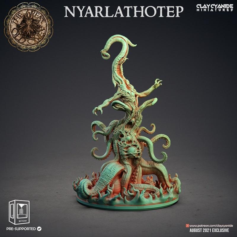 尼尔·拉塔霍特普与地底之神——3D打印模型|Nyarlathotep and Chthonian – 3D Print Model STL
