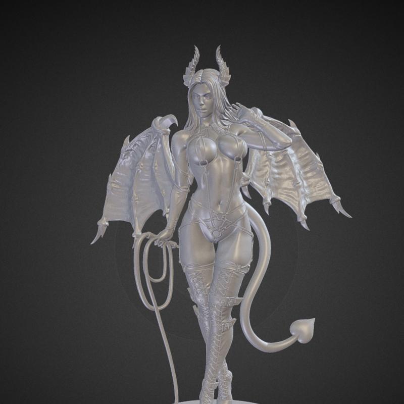 萨迪斯吸血鬼少女 3D打印模型|Nutshell Atelier Sadistic Succubus – 3D Print Model STL