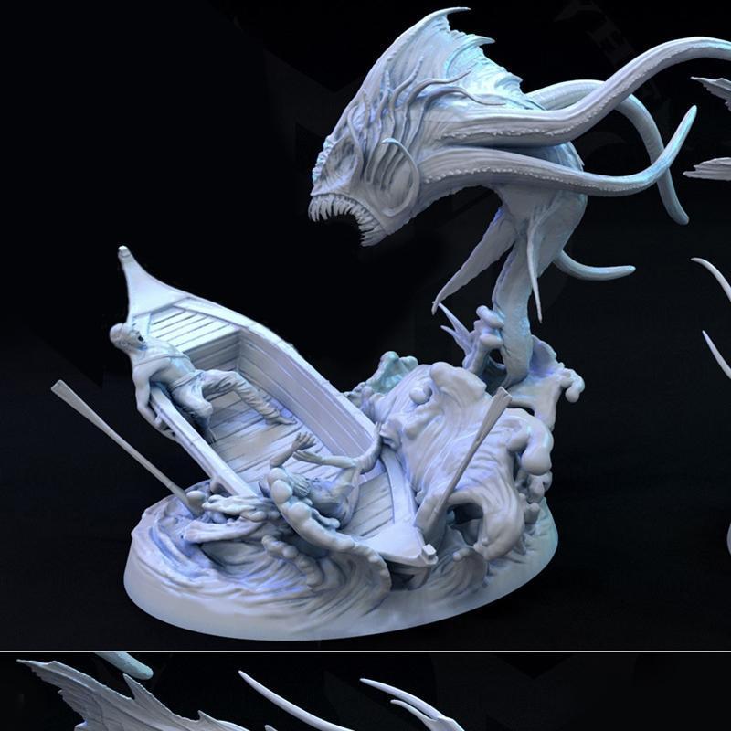 迷你怪物乱斗——阿博莱斯 3D打印模型|Mini Monster Mayhem – Aboleth 1-2 – 3D Print Model STL