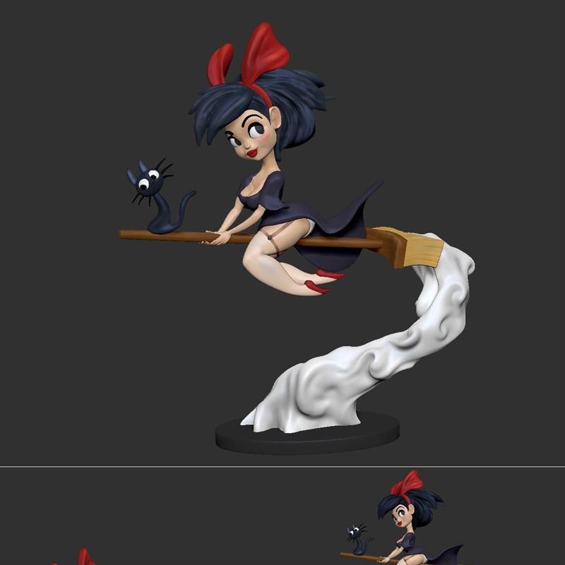 小魔女Pinup 3D打印模型|Little Witch Pinup – 3D Print Model STL