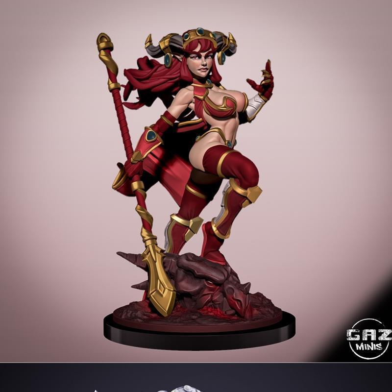 龙族女王艾克萨拉斯扎 3D打印模型|Dragon Queen Alexstrasza – 3D Print Model STL