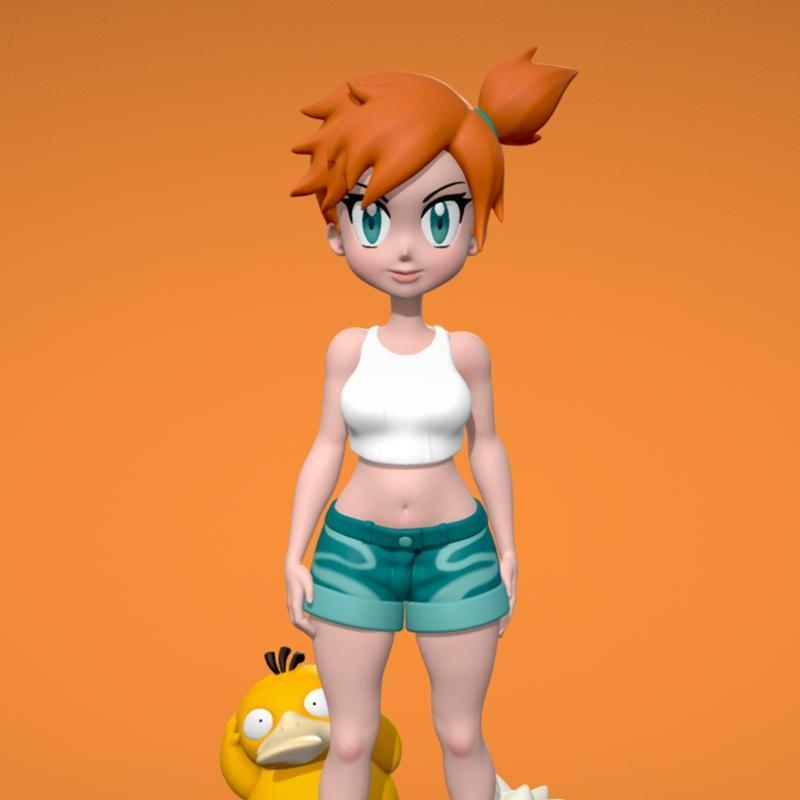 Misty、Psyduck、Togepi 3D打印模型|Misty – Psyduck – Togepi – 3D Print Model STL