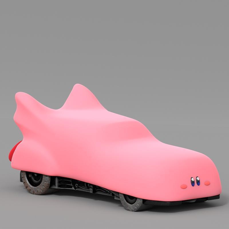 Kirby 汽车模型 3D打印版|Kirby Batmobile – 3D Print Model STL