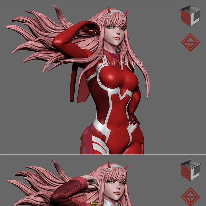 ZeroTwo 3D打印服装模型|ZeroTwo Coat Version – 3D Print Model STL