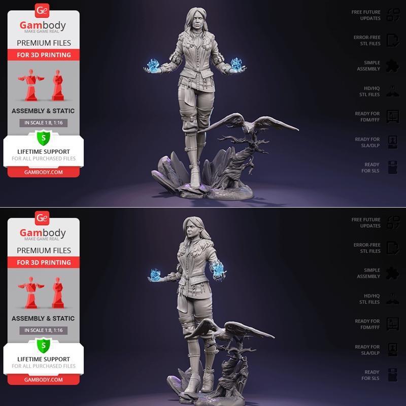 《巫师3》耶妮芙尔 3D打印模型|Yennefer – The Witcher – 3D Print Model STL