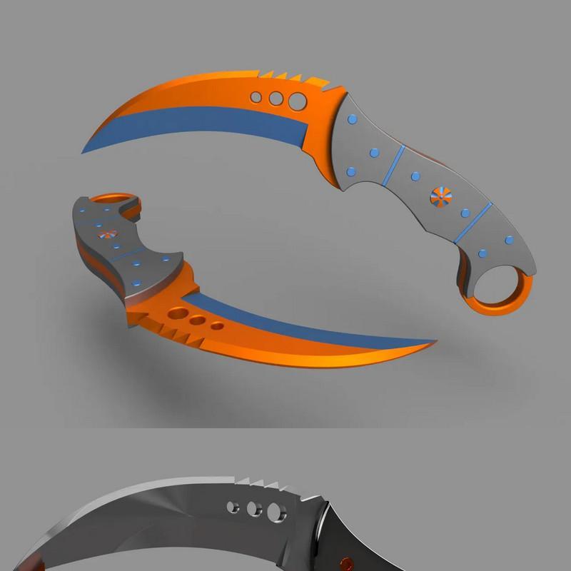 CS-GO Talon 刀具 3D打印模型|CS-GO Talon Knife – 3D Print Model STL