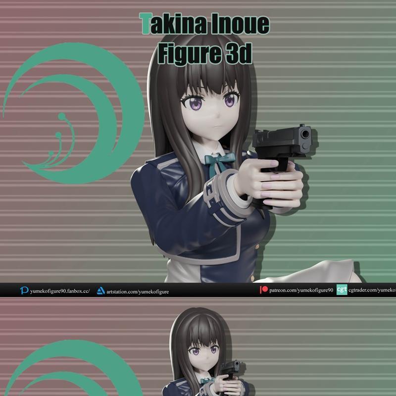 Takina Inoue角色3D打印模型|Takina Inoue figure – 3D Print Model STL