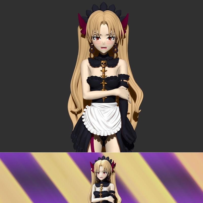 埃瑞什基伽尔瑞姆德 3D打印模型|Ereshkigal Rin Maid – 3D Print Model STL
