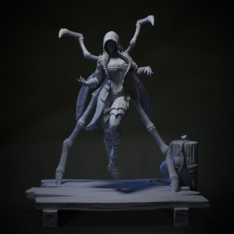 DK3D打印模型：Mortal Kombat角色立体模型|D-Vorah Mortal Kombat – 3D Print Model STL