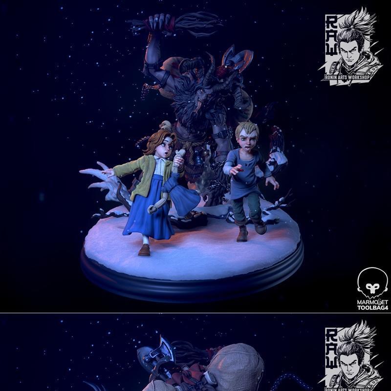 怪物克拉姆普斯 3D打印模型|Monster Kramppus – 3D Print Model STL