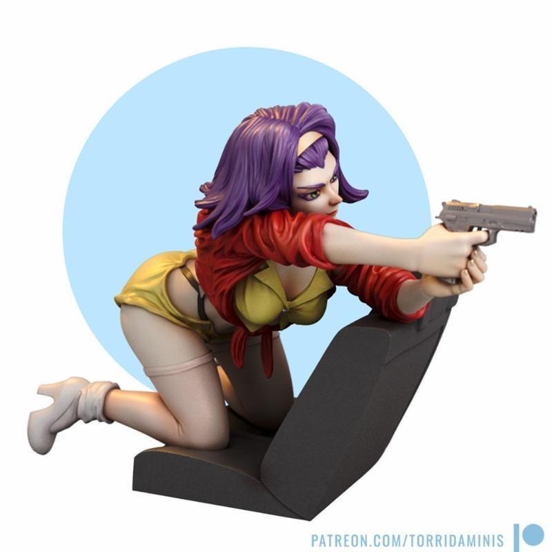 托里达迷你模型 3D打印 芙伊·瓦伦丁|Faye Valentine – Torrida Minis – 3D Print Model STL