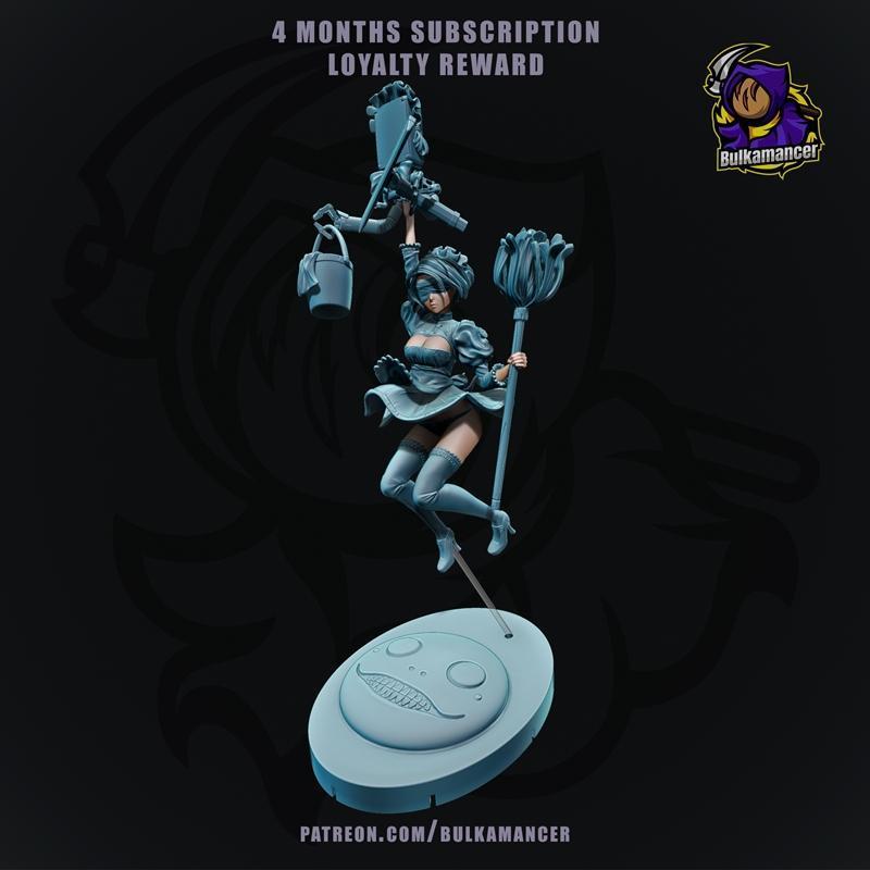 2B maid 3D打印模型|2B Maid – 3D Print Model STL