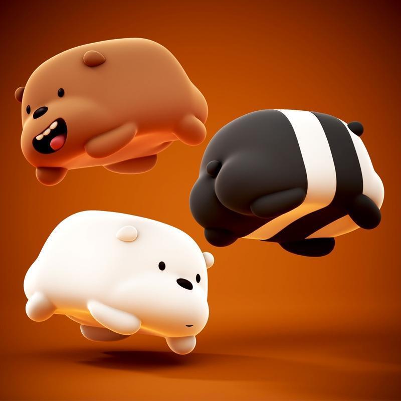 We Bare Bears 3D打印模型|We Bare Bear – 3D Print Model STL