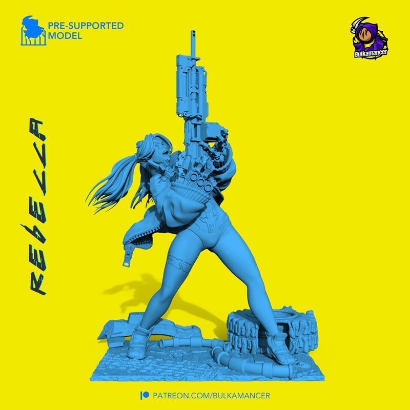 赛博朋克：边缘行者 3D打印模型|Rebecca – Cyberpunk – Edgerunners – 3D Print Model STL
