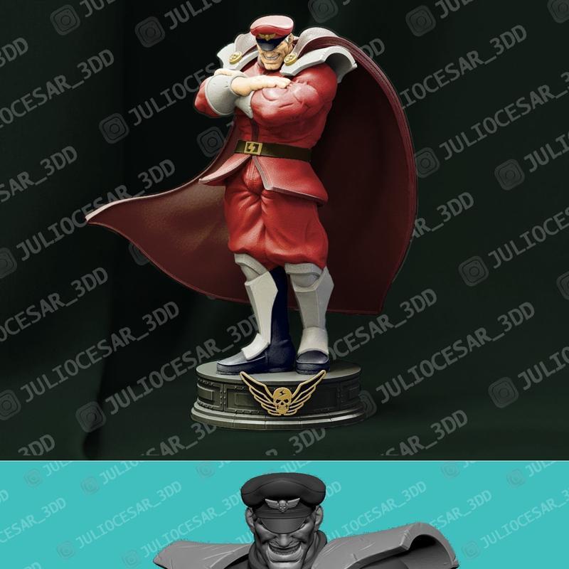 街头霸王 - M·比森 - Shadaloo独裁者 3D打印模型|Street Fighter – M Bison Shadaloo dictator – 3D Print Model STL