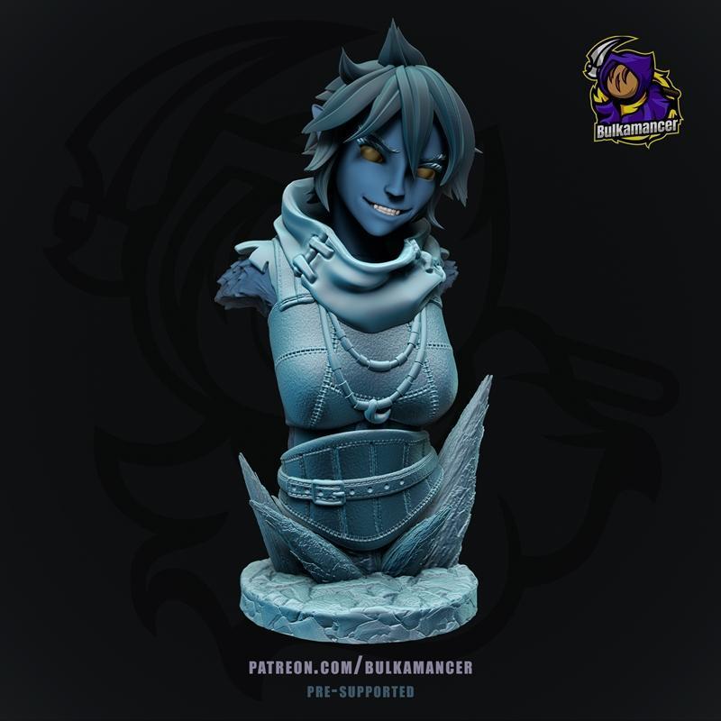 威德亚 – 路径开拓者 – 正义之怒版 3D打印模型|Wenduag – Pathfinder – Wrath of the Righteous Bust – 3D Print Model STL