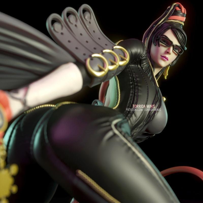 巴耶娜 小型激情模型 3D打印雕塑|Bayonetta – Torrida Minis – 3D Print Model STL