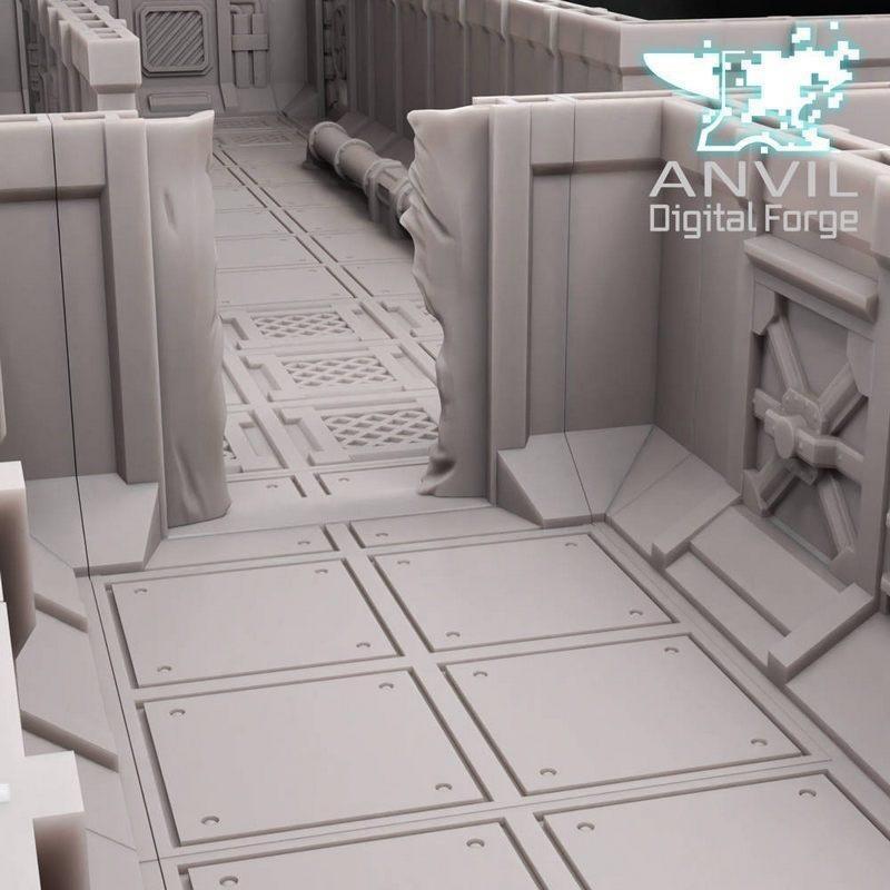 哥特式虚空走廊场景——3D打印模型|Gothic Void Corridor Scenery – 3D Print Model STL