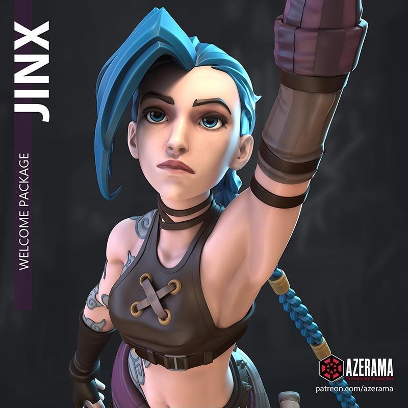 Jinx 阿泽拉玛 3D打印模型|Jinx Arcane – Azerama – 3D Print Model STL