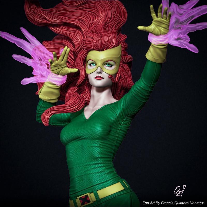 Jean Grey 3D打印模型|Jean Grey Marvel Girl – 3D Print Model STL