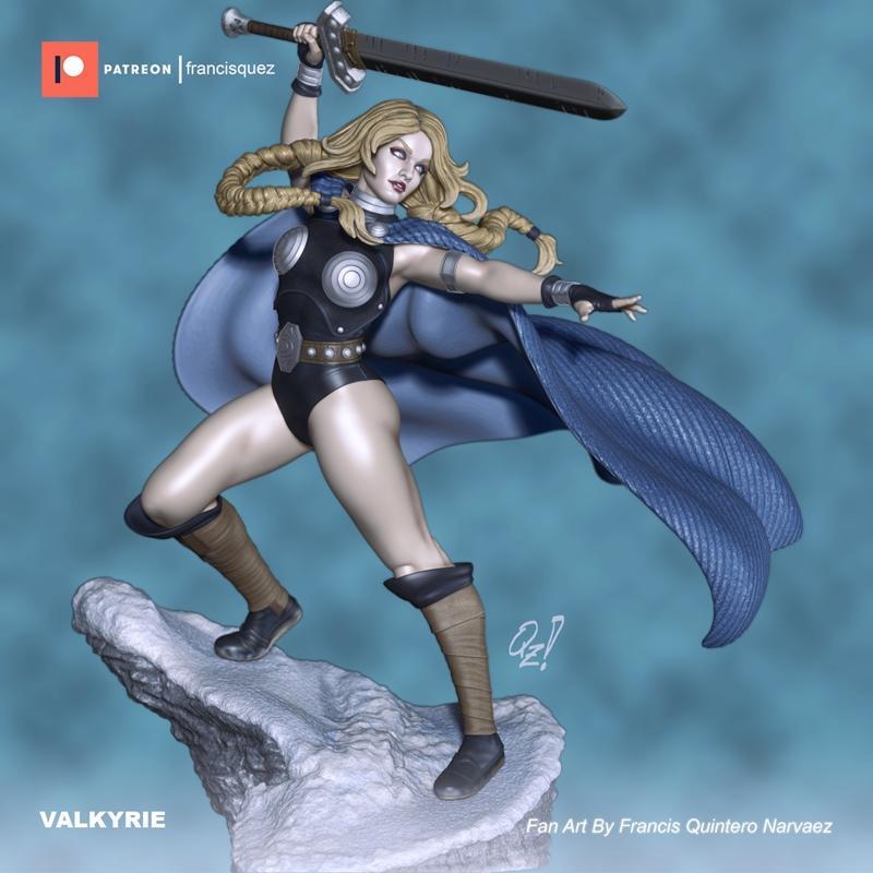 弗朗西斯·凯兹作品《瓦尔基里》3D打印模型|Valkyrie by Francis Quez – 3D Print Model STL