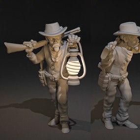 高 noon迷你模型 Marksman 3D打印套件|High Noon Miniature Set The Marksman – 3D Print Model STL