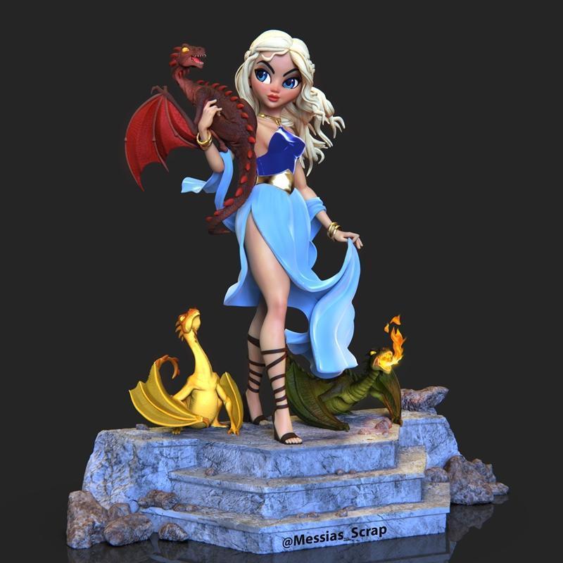 龙妈梅斯提斯完整版3D打印模型|Daenerys Targaryen Messias Scrap Complete version – 3D Print Model STL