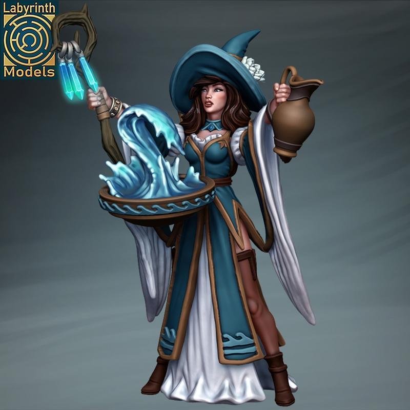 水之巫女 – 3D打印模型|Water Witch – 3D Print Model STL