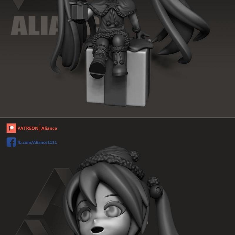 米库圣诞联盟——3D打印模型|Miku Christmas Aliance – 3D Print Model STL