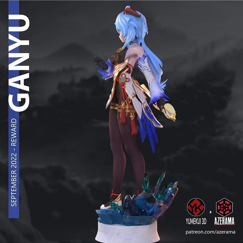 甘雨标准模型——Azerama 3D打印雕塑|Ganyu Standard – Azerama – 3D Print Model STL